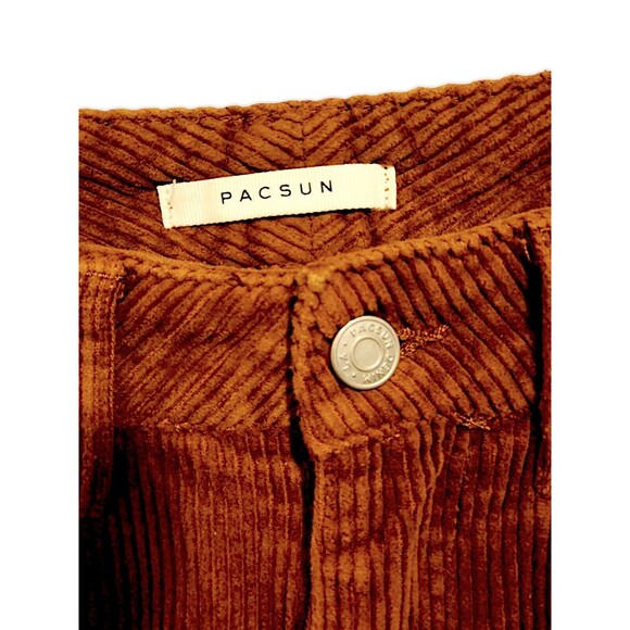 Pacsun Juniors Size 23 Brown Skater Core High-Rise Mom Jean Corduroy Pants - Picture 2 of 5